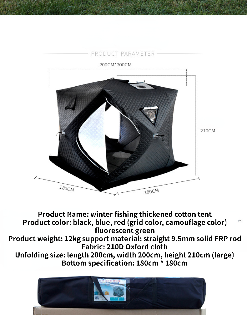 Cheap Goat Tents Winter Ice Fishing Tent Outdoor Camping  Flame Retardant Cotton Beach Outdoor Portable Car Winter Fishing House Relief Tent   